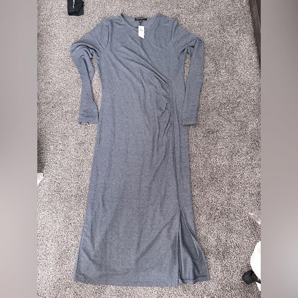 NWT Banana Republic Gray Long Sleeve Bodycon Maxi Dress Size M